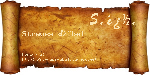 Strauss Ábel névjegykártya